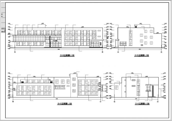某医院三层独立门诊楼建筑设计CAD扩初图_图1