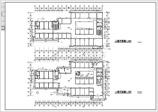 某医院三层独立门诊楼建筑设计CAD扩初图-图二