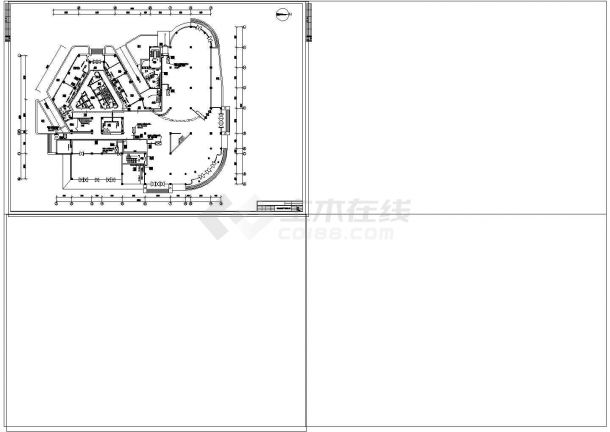 [江苏]高层办公大楼空调通风系统设计cad施工图（局部）-图一