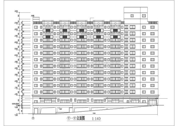 郑州市某中学1万平米12层框架结构宿舍楼全套建筑设计CAD图纸-图一
