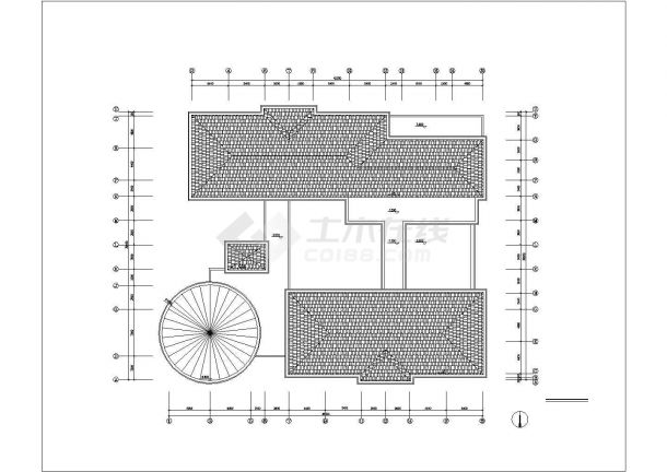 乌鲁木齐市某小区1500平米2层框架社区幼儿园平立剖面设计CAD图纸-图二