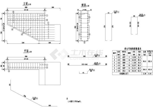 4×12米预应力混凝土空心板桥台耳墙钢筋构造节点详图设计-图二