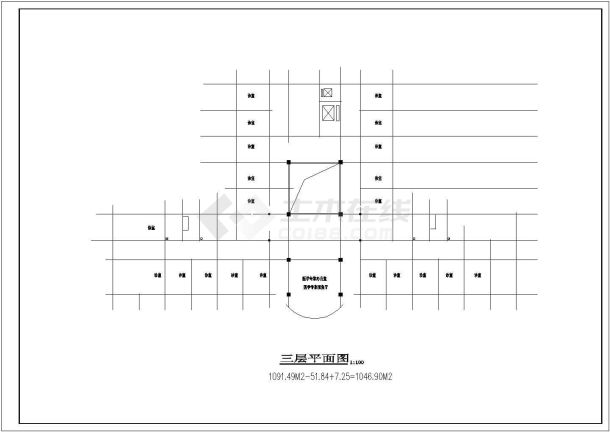 某综合医院设计(CAD)建筑施工方案图-图二