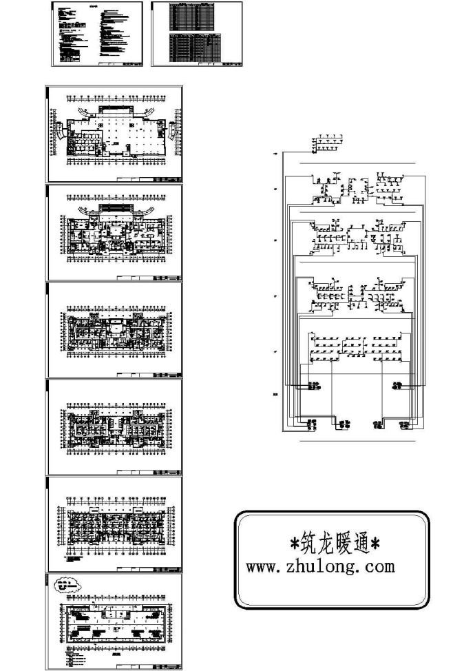 某展览厅VRV空调系统CAD设计图_图1