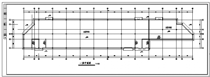 某市三层农贸市场建筑设计cad施工图，共九张_图1