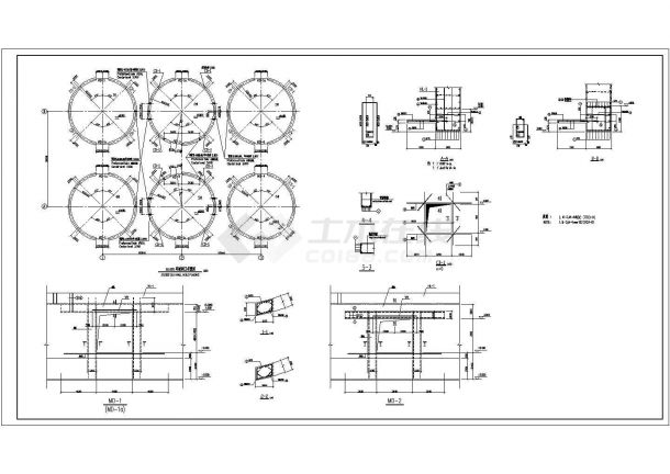 水泥厂钢结构工程设计施工CAD图-图二