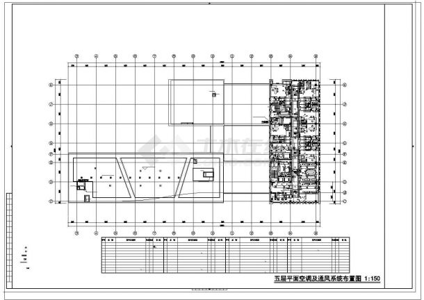 办公楼设计_上海多层办公楼空调通风防排烟系统cad施工图（地源热泵系统）-图一