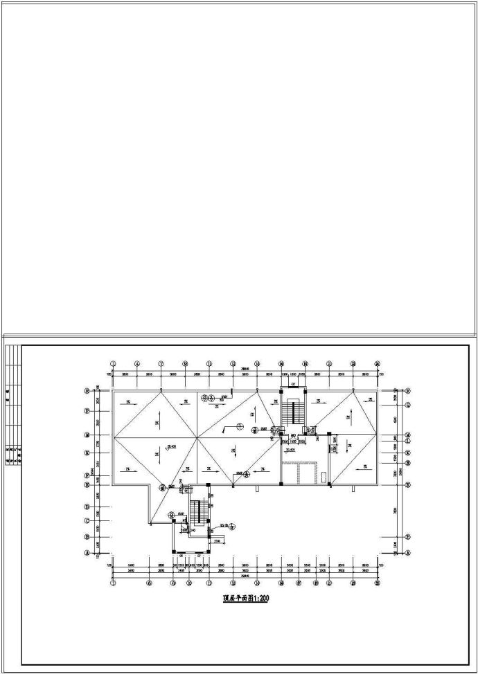某中医院五层住院楼建筑设计CAD方案图纸_图1