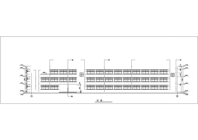 北京某成人教育学院2100平米3层框架结构教学楼建筑设计CAD图纸_图1