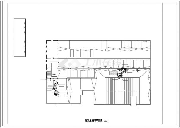 [施工图][重庆]多层公共建筑通风及防排烟系统cad施工图-图一