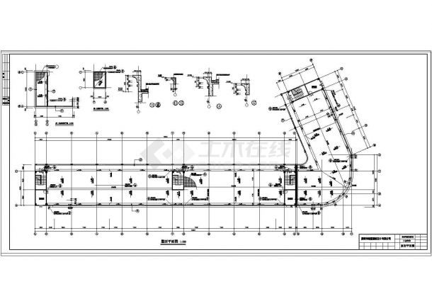 锐角宿舍楼设计CAD全套建施图-图二