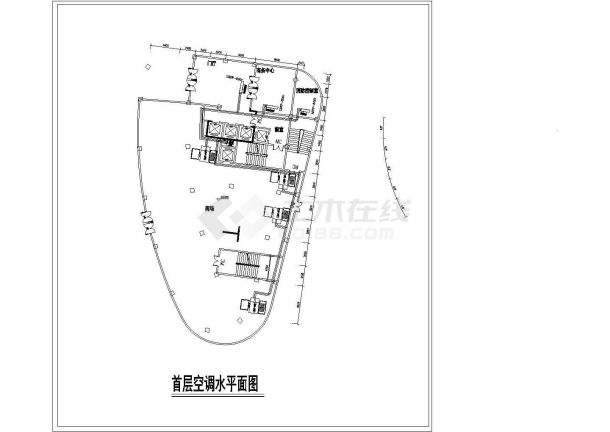 某高层商业办公大厦空调通风系统cad施工图-图二