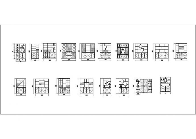 经典_装修设计常用酒柜设计cad全套立面图（甲级院设计，18图）_图1