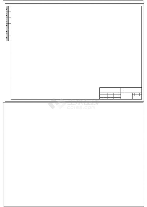 四户联体别墅建筑设计CAD施工图-图一