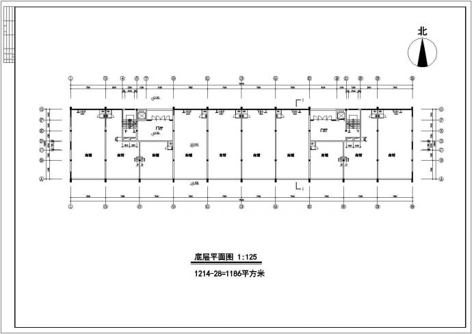 小高层单身公寓建筑施工CAD图_图1