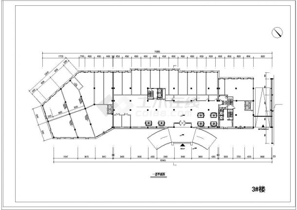 贴瓦屋面高层单公寓建筑设计CAD施工图-图二