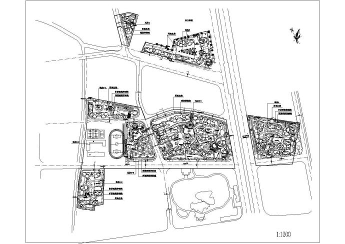 某地区旧城改造工程规划设计cad总平面图（甲级院设计）_图1