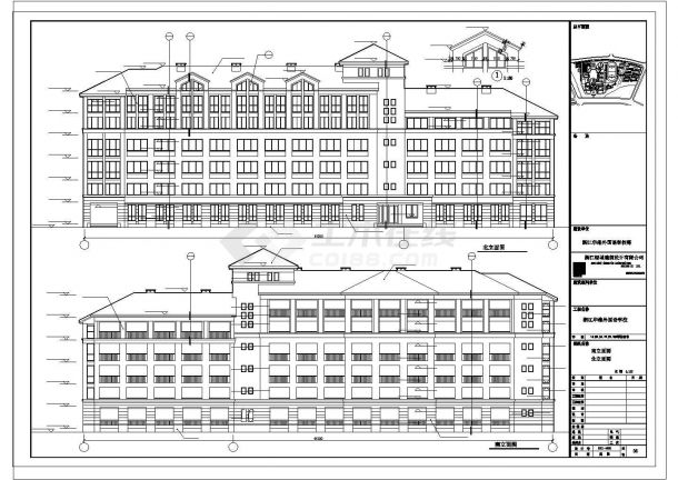 某学生宿舍楼建筑设计CAD施工图纸-图二