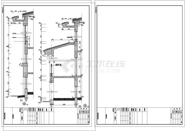 农民新村双户联住宅建筑设计施工图-图二