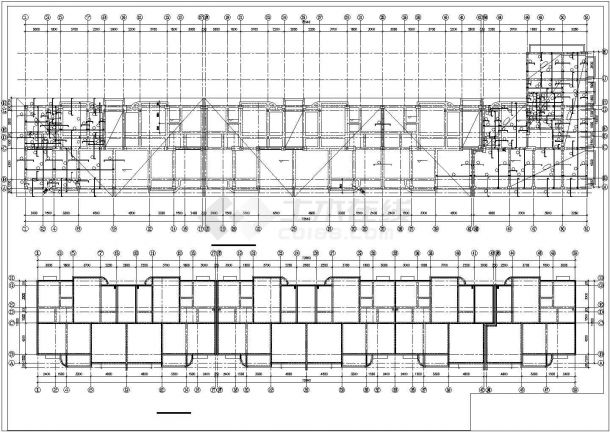 经典底框式住宅楼结构cad设计施工图纸-图二