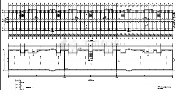 新星中学6层学生公寓楼建筑设计施工cad图纸-图二