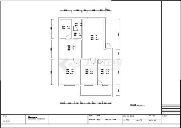 简单风格住宅全套装修CAD平面布置参考图-图一