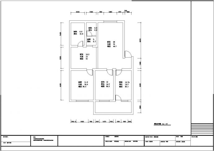 简单风格住宅全套装修CAD平面布置参考图_图1
