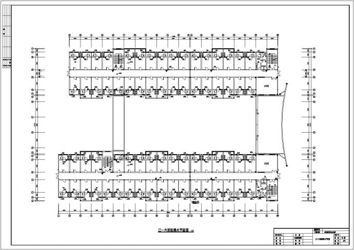 长78.58米 宽54.74米 6层学生公寓楼水施cad图纸（含给排水设计说明）_图1