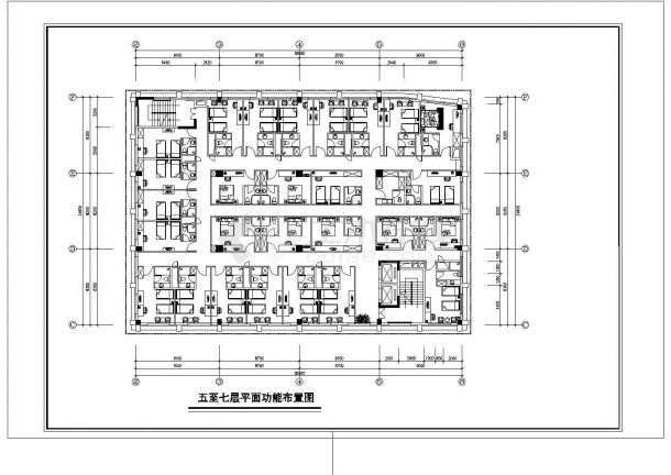 广州酒店式公寓住宅楼建筑施工平面设计图-图二