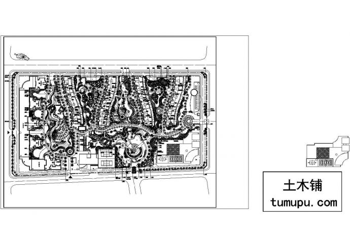 汕头市濠江区石桥花苑小区总平面规划设计CAD图纸_图1