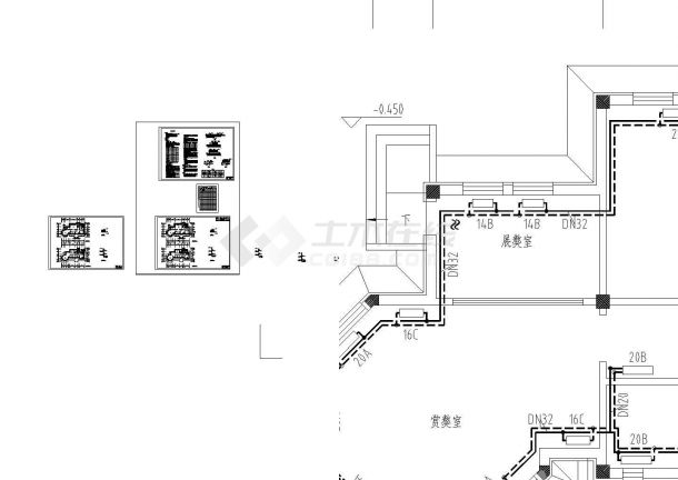 [大连]某农业技术示范园二期赏獒楼水暖电施工图-图一