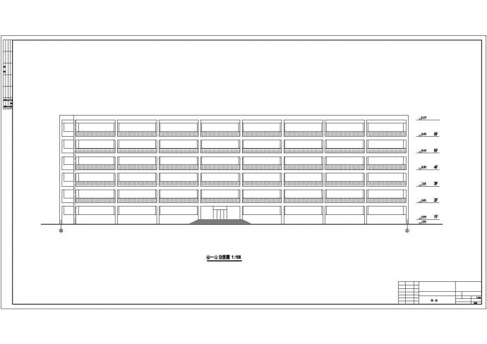 太原市某职业学院1.3平米6层框架结构教学楼其他建筑设计CAD图纸_图1