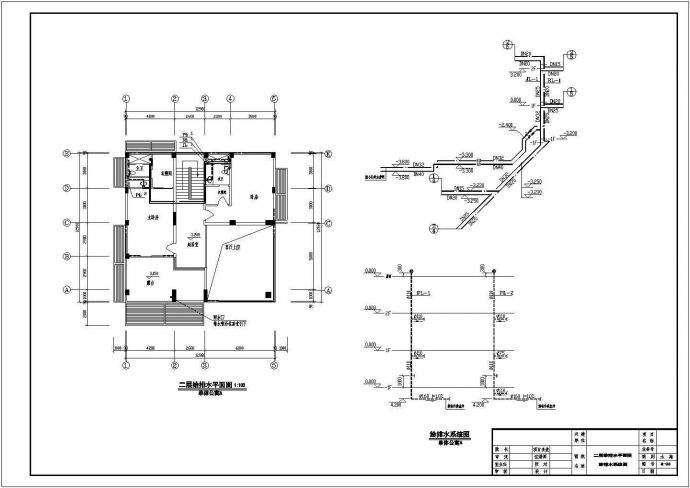 某地区-1+2层单体公寓(别墅)给排水施工图_图1