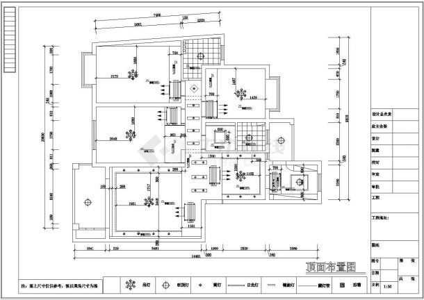 摩登风格样板房装修CAD布置图-图二