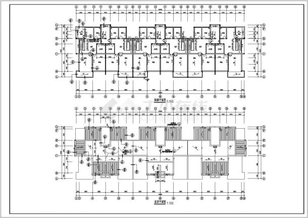 某3780㎡五层砖混结构单身公寓建筑施工CAD图纸-图一