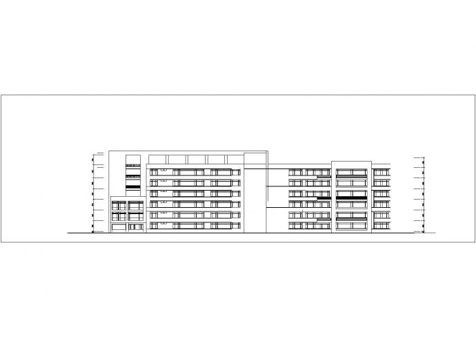 南京市某职业学院1.1万平米6层框架结构教学楼平立剖面设计CAD图纸_图1