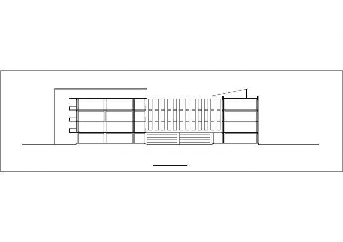 南昌市某大学3900平米4层框架结构教学综合楼平立剖面设计CAD图纸_图1