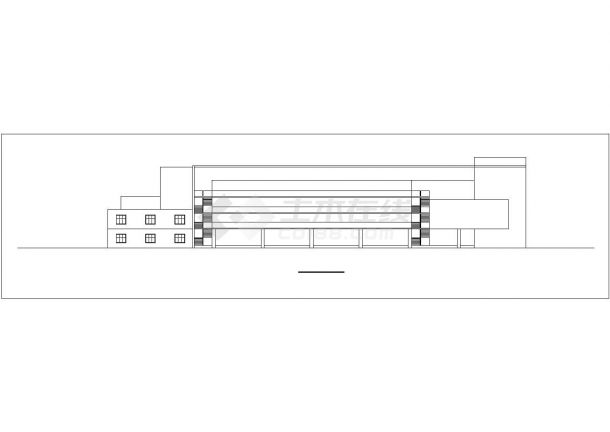 南昌市某大学3900平米4层框架结构教学综合楼平立剖面设计CAD图纸-图二