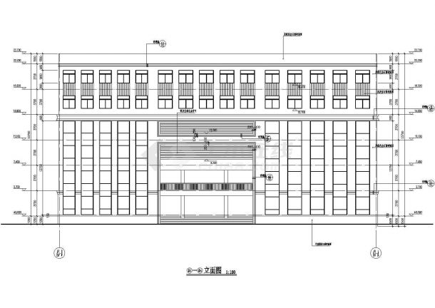 宜昌市某实验中学6500平米6层框架结构教学楼建筑设计CAD图纸-图二