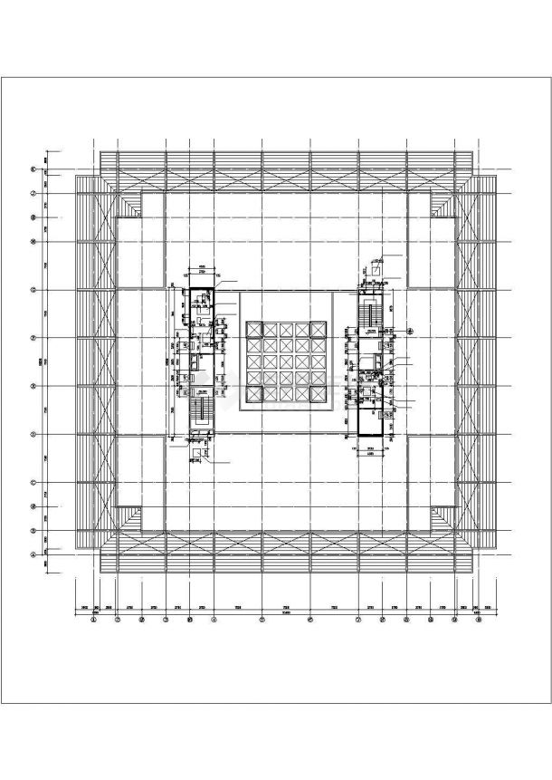 南阳市某中学1万平米7层框架结构教学综合楼建筑设计CAD图纸-图一