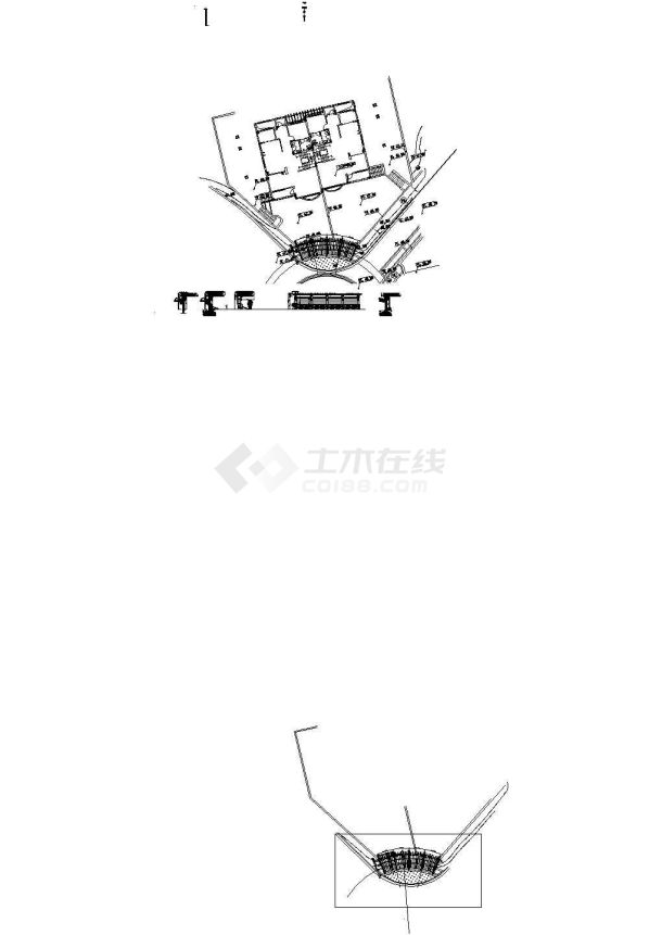 特色弧形廊架设计详图（钢筋混凝土结构）(cad)-图二