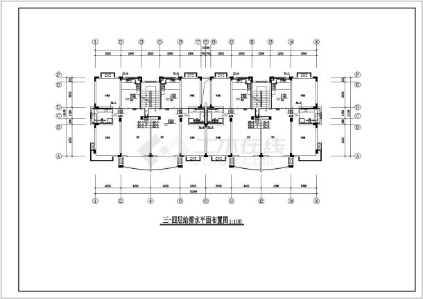 1梯2户2单元住宅楼给排水设计施工图-图二