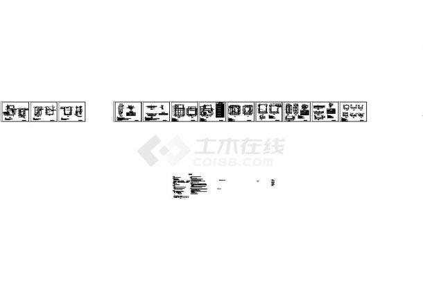 [四川]河渠污水处理设施施工cad图，共十二张-图二