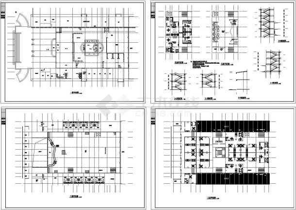 洗浴中心平面建筑设计CAD施工图(含设计说明）-图一