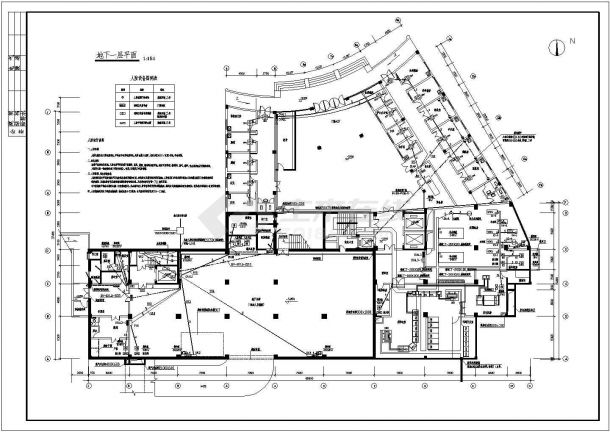 某医院小高层门诊综合楼配电设计cad电气施工平面图（甲级院设计）-图一
