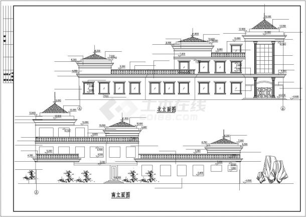 广州某小区1450平米3层框架结构社区幼儿园建筑设计CAD图纸-图一