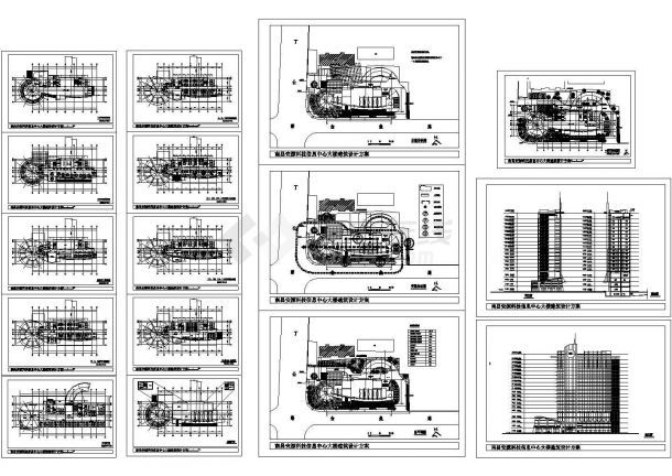 某地下1地上19层17666㎡科技信息中心办公楼建筑设计cad全套图【甲级院设计，16张图】-图一