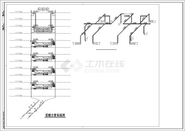 6层(1梯2户2单元)住宅楼全套采暖设计施工图-图二