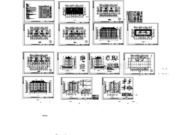 商住楼建筑CAD设计施工图(含设计说明）-图一
