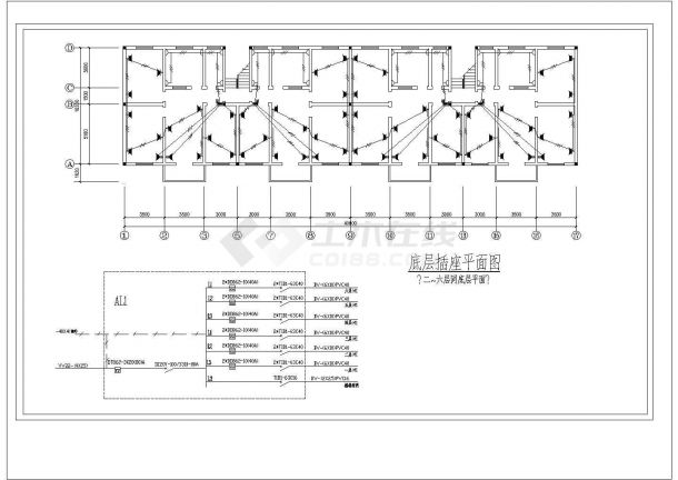 阜南县某安置小区工程设计全套CAD图纸（电气设计施工说明）-图二